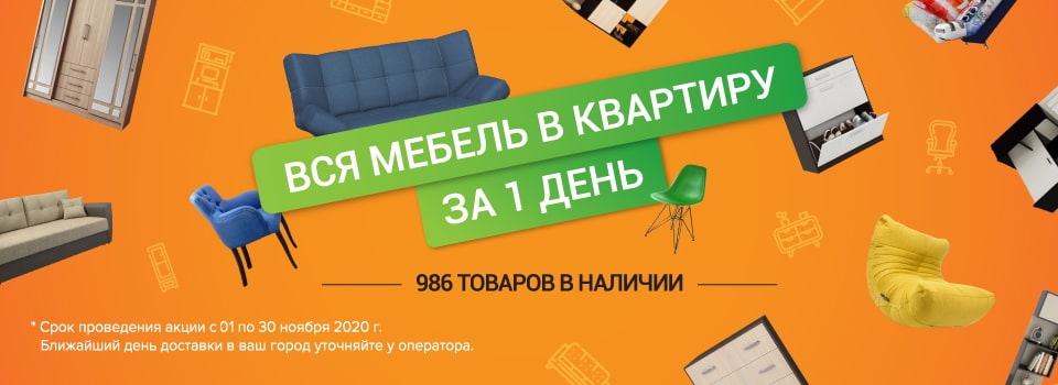 Вся мебель в квартиру за 1 день!